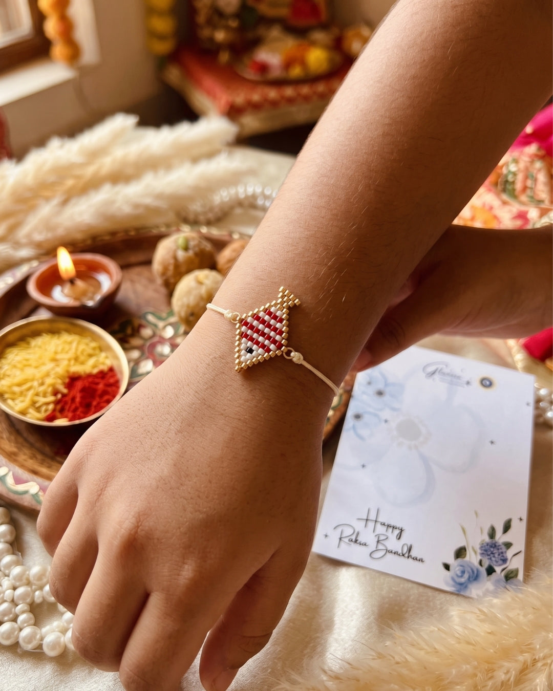 Fish Kids Handbeaded Rakhi Bracelet