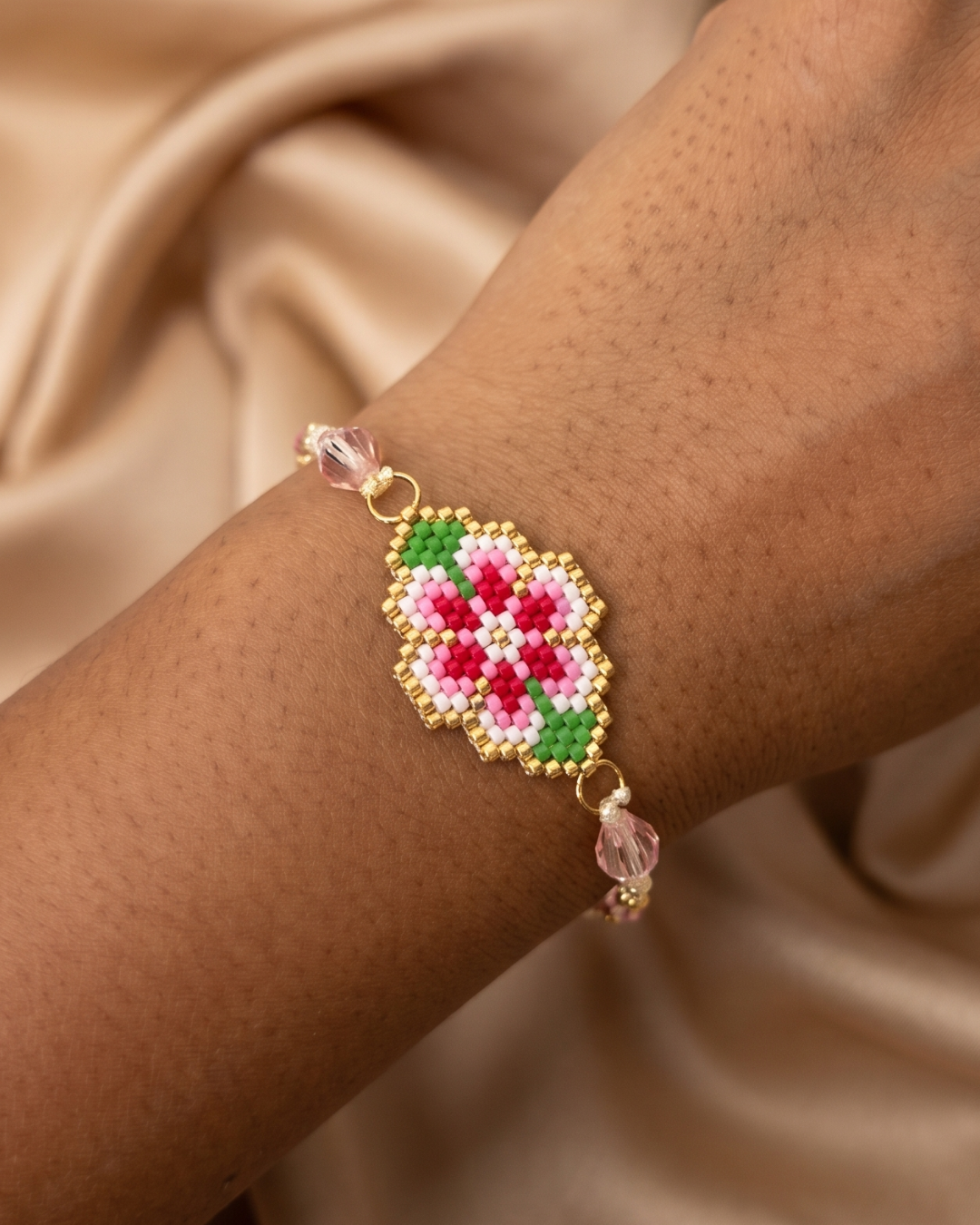 Floral Handmade Rakhi Bracelet