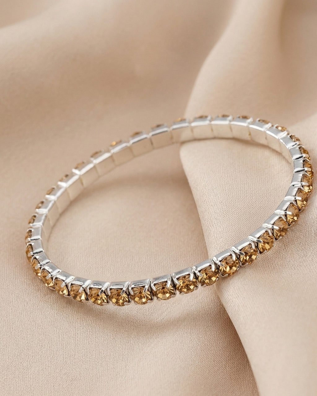 Beige Rhinestone Bracelet