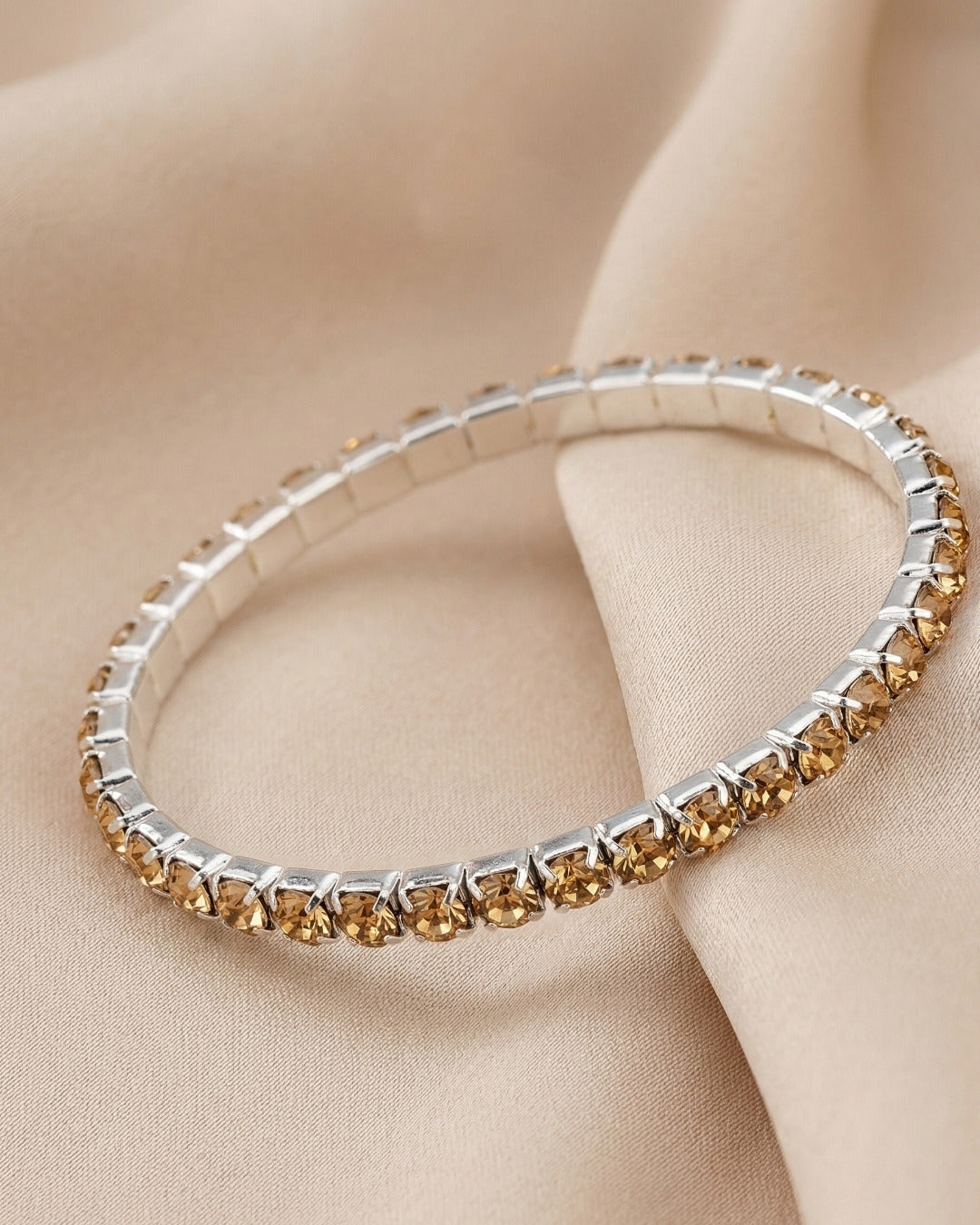 Beige Rhinestone Bracelet