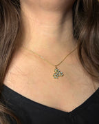 Blue Daisy Trio Necklace