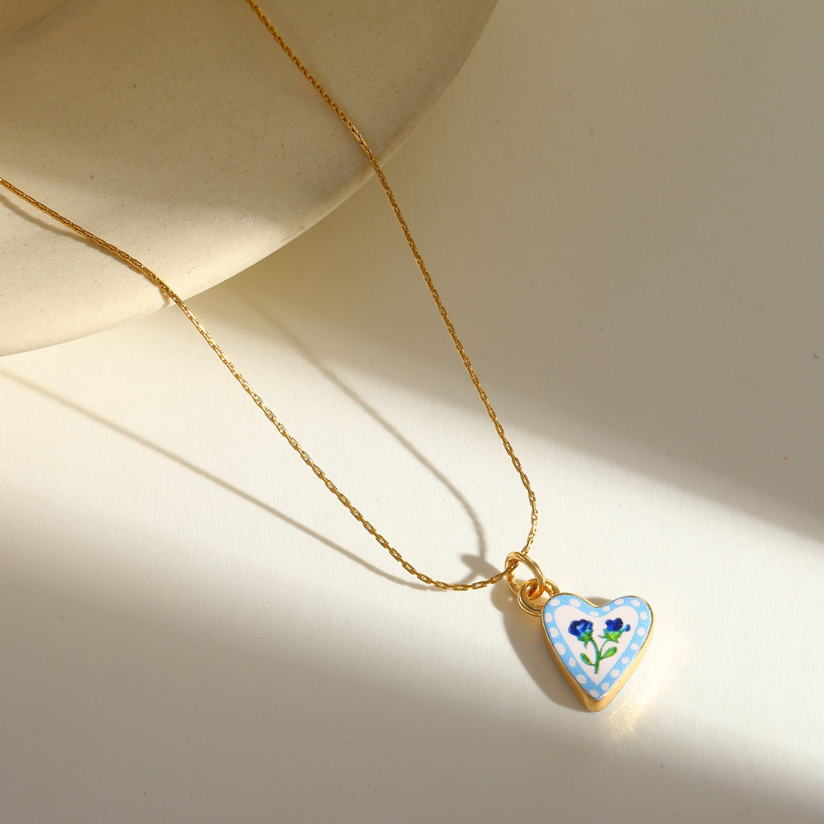Petite Flower Heart Pendant
