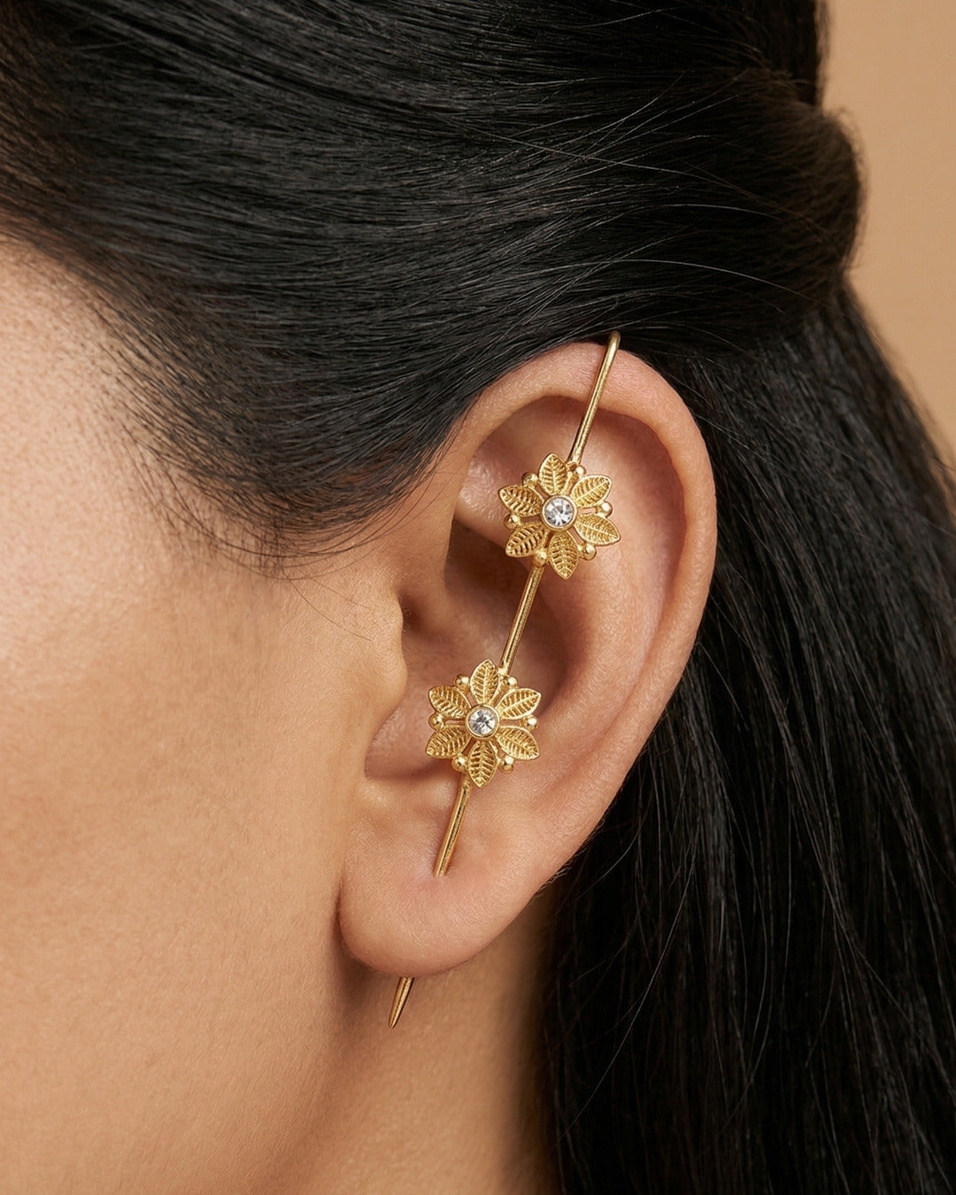 Vintage Flower Earcuffs