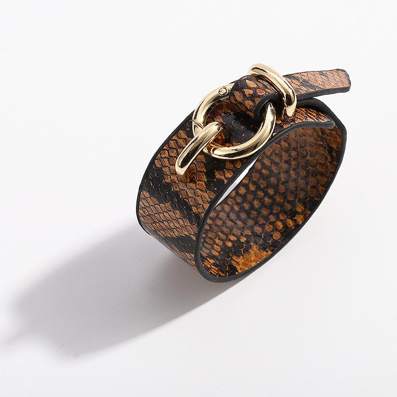 Snakeskin Leather Bracelet