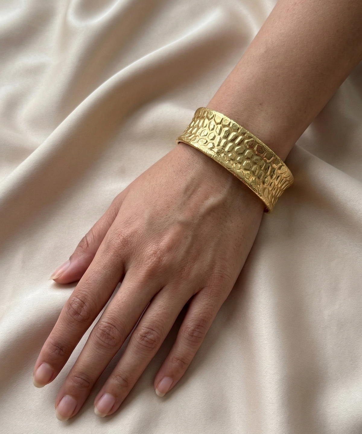 Snake Skin Brass Cuff
