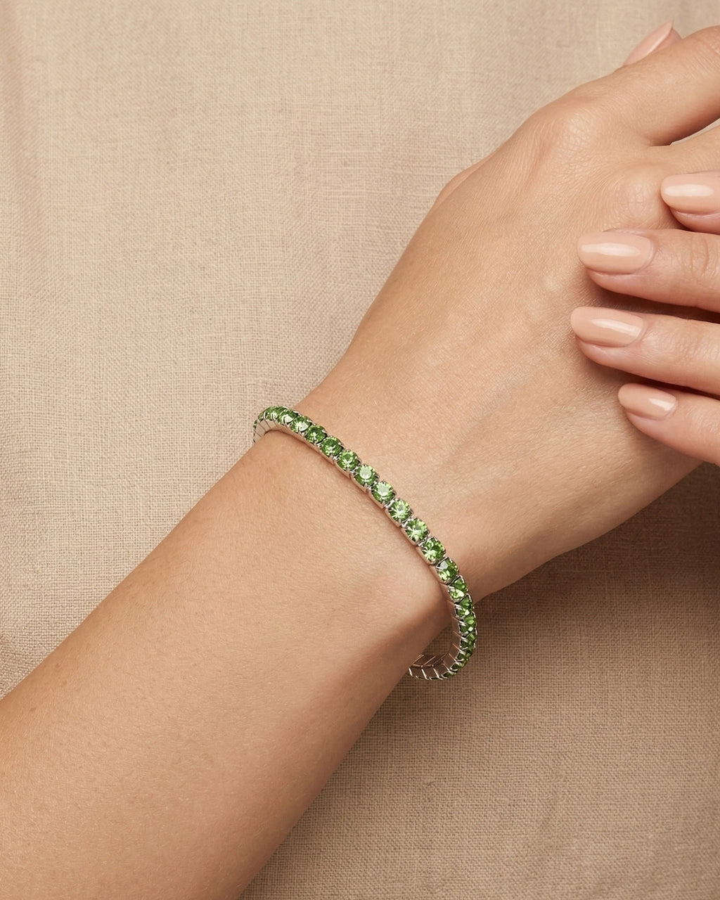 Green Rhinestone Bracelet