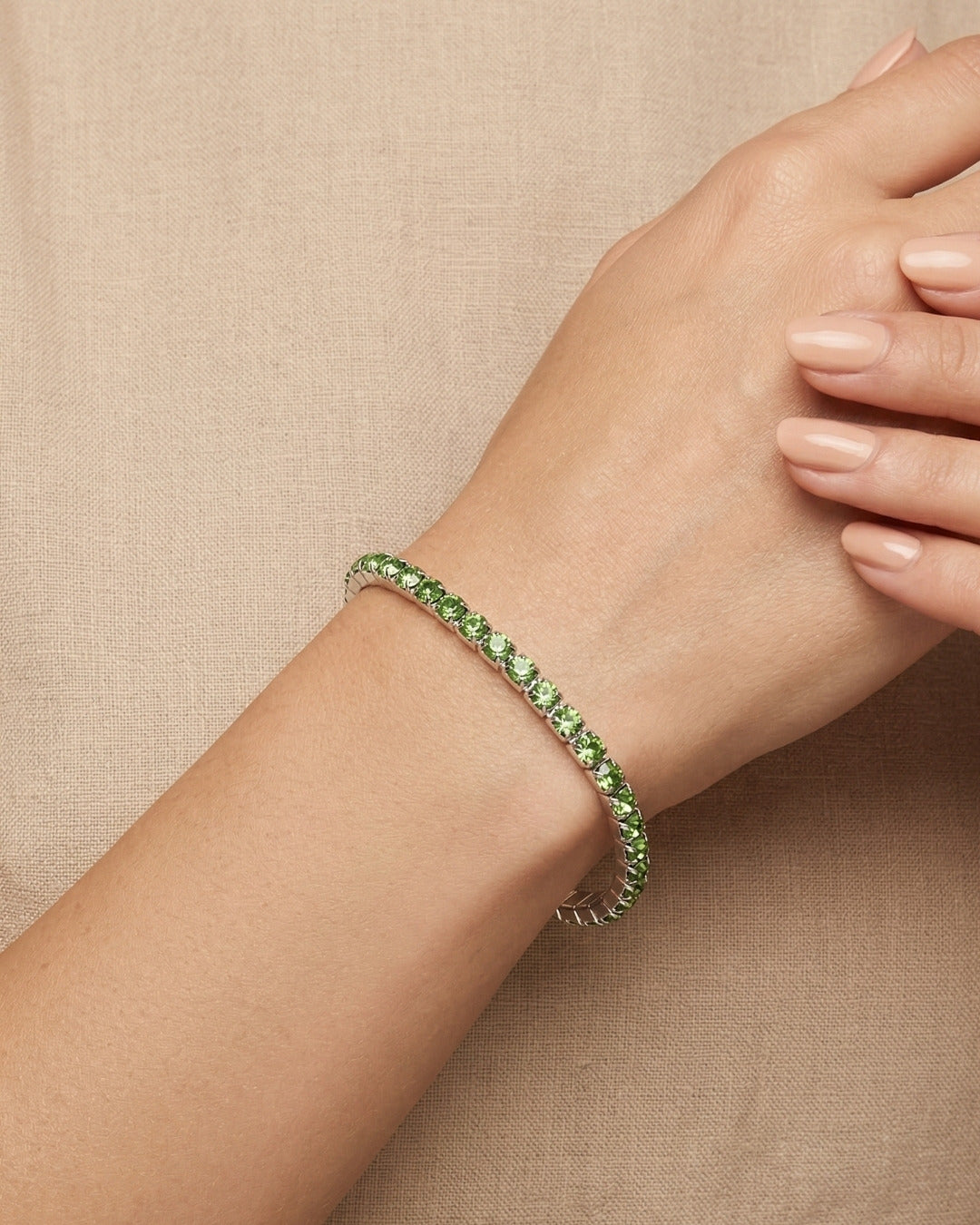 Green Rhinestone Bracelet