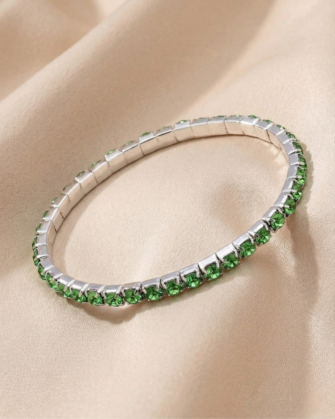 Green Rhinestone Bracelet