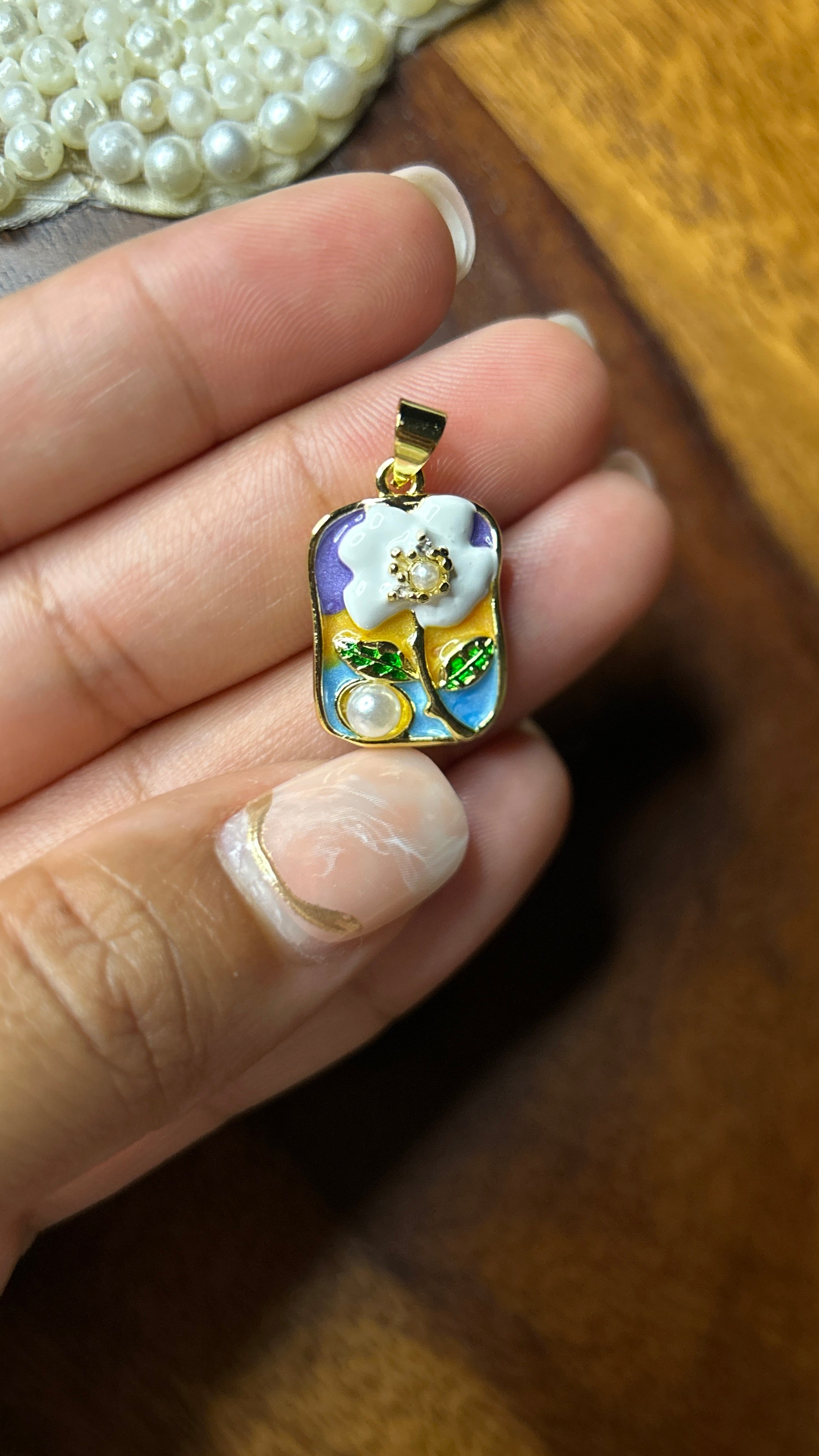Victorian Pearl Blossom Necklace