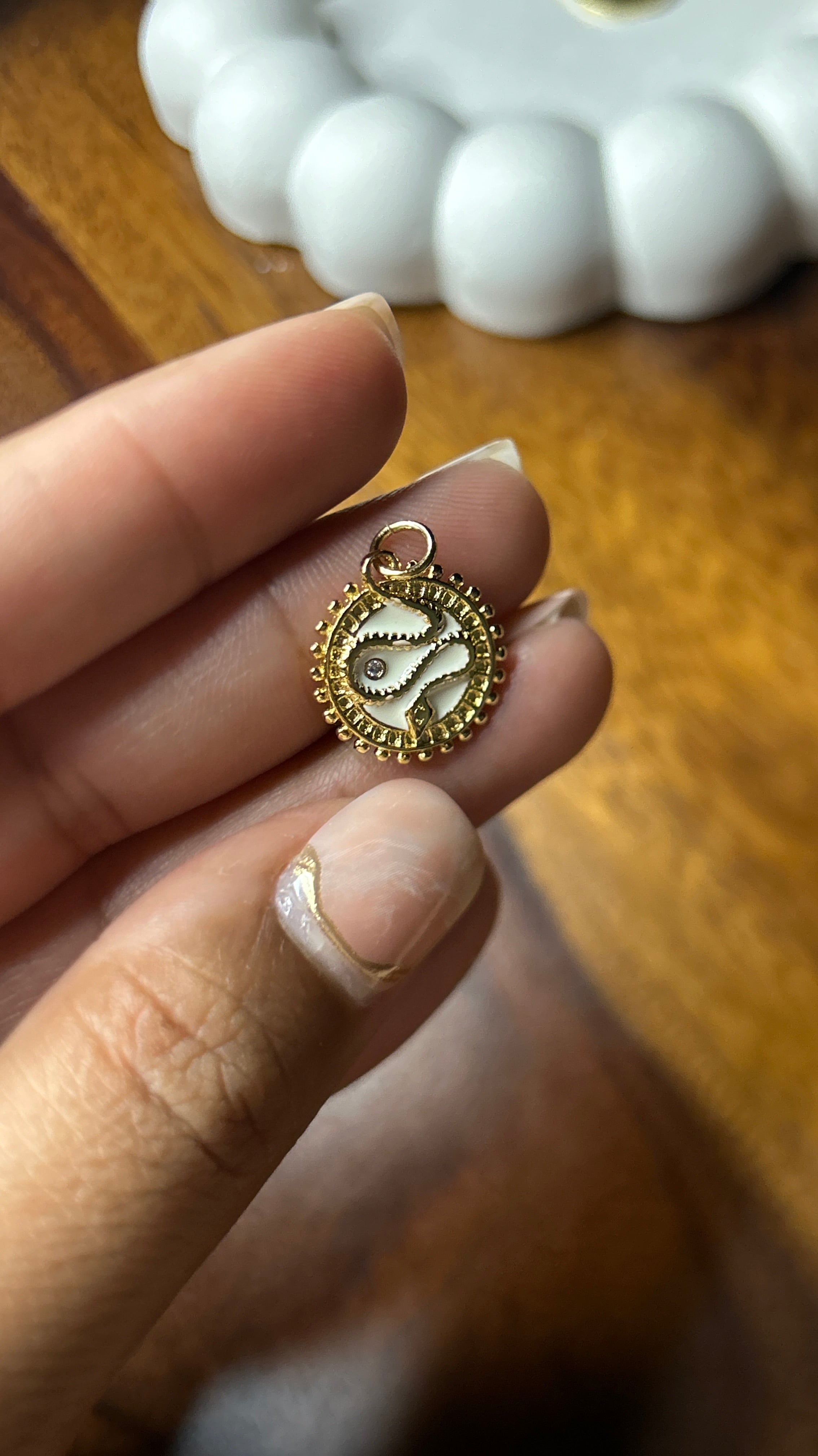 Snake Charm Pendant Necklace