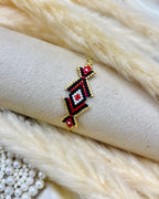 Aztec Handmade Rakhi Bracelet – Red