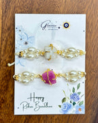 Natural Gemstone Rakhi – Multi Colour