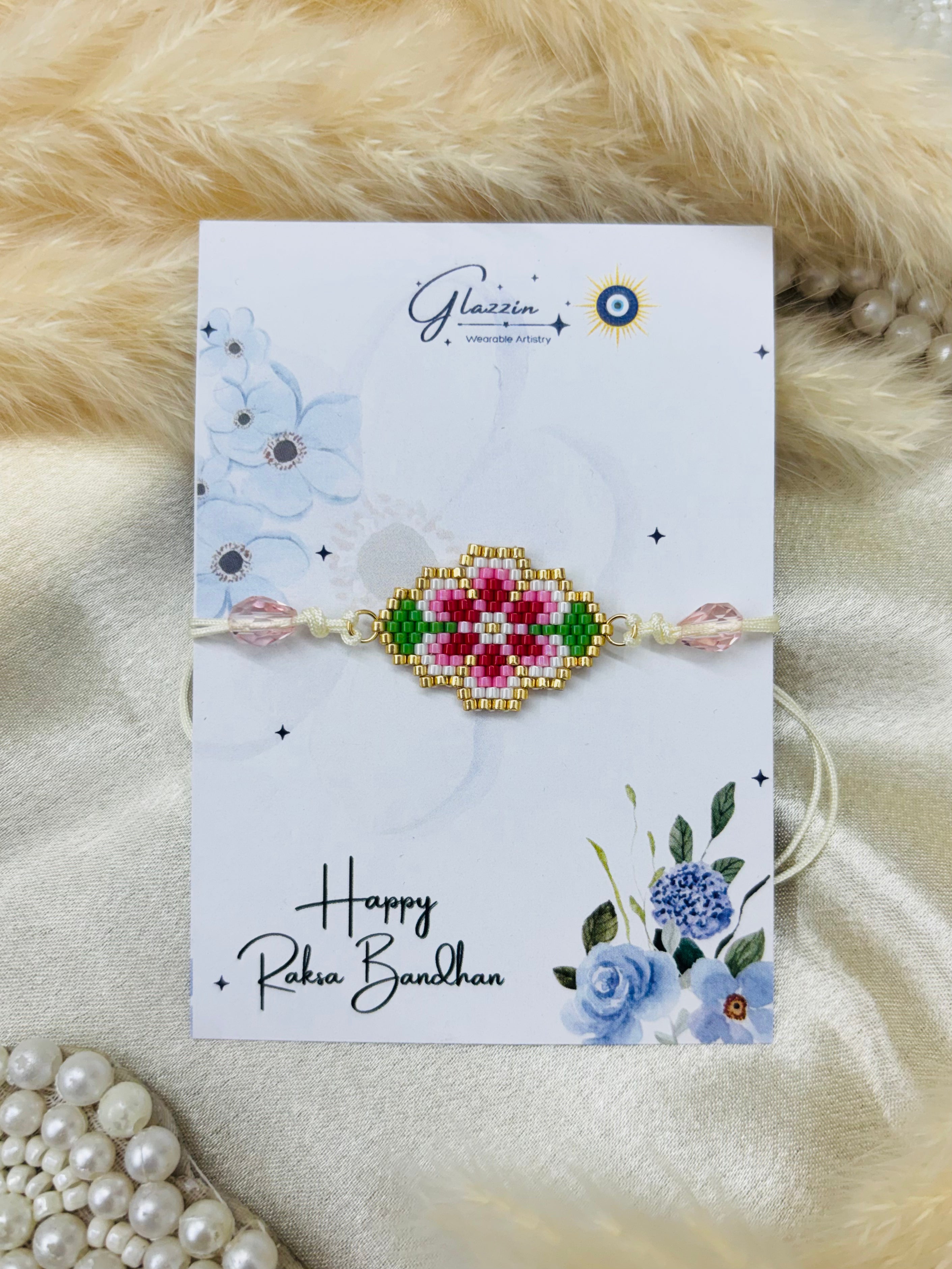 Floral Handmade Rakhi Bracelet