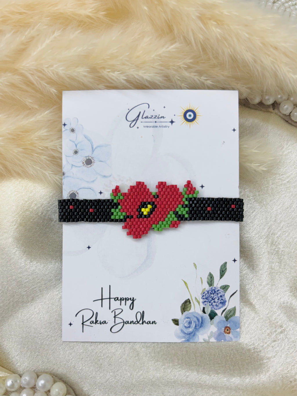 Poppy Flower Handmade Bracelet