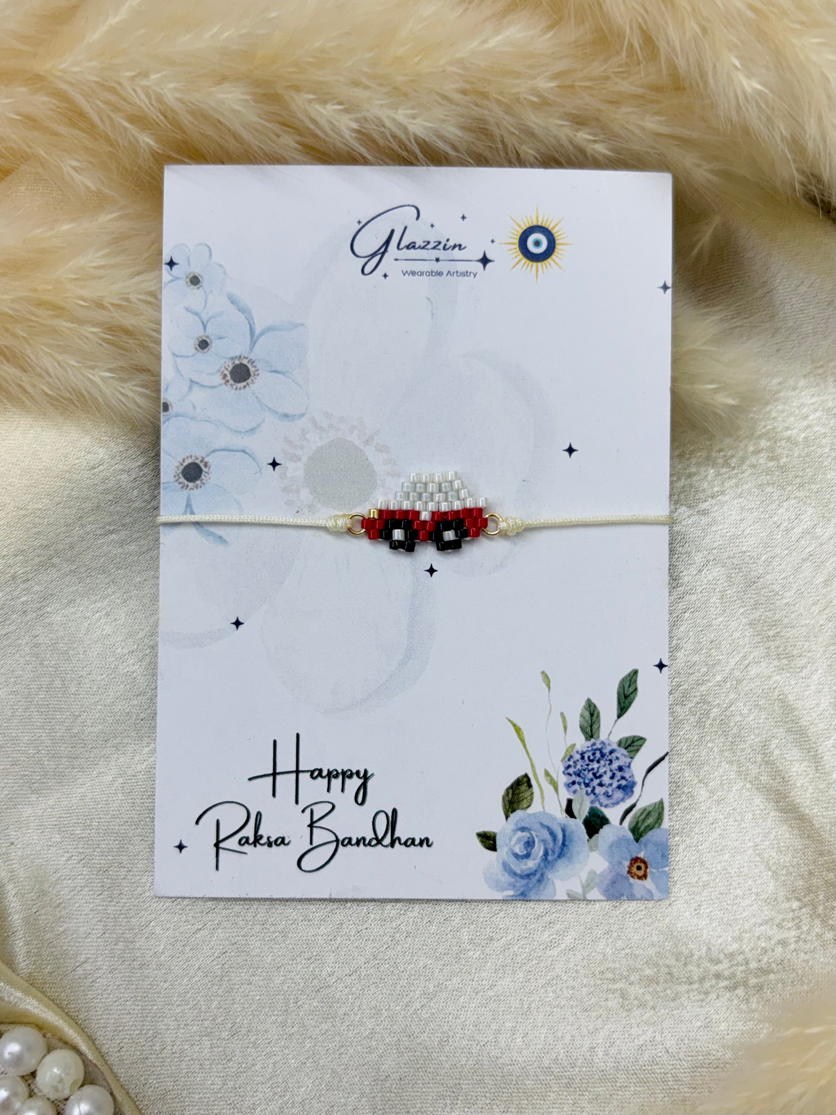 Car Kids Handmade Rakhi Bracelet