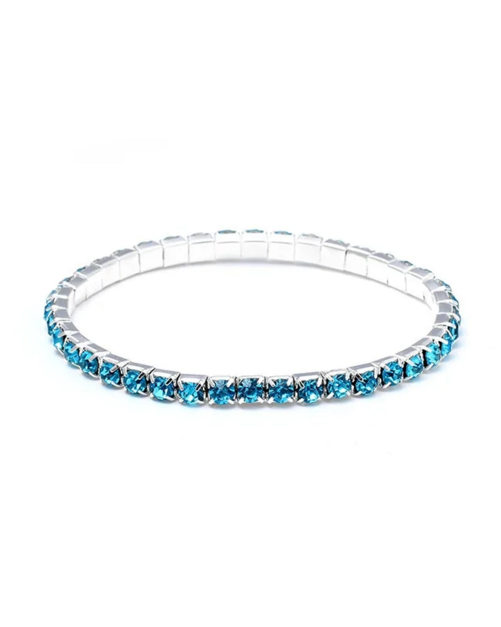 Lake Blue Rhinestone Bracelet