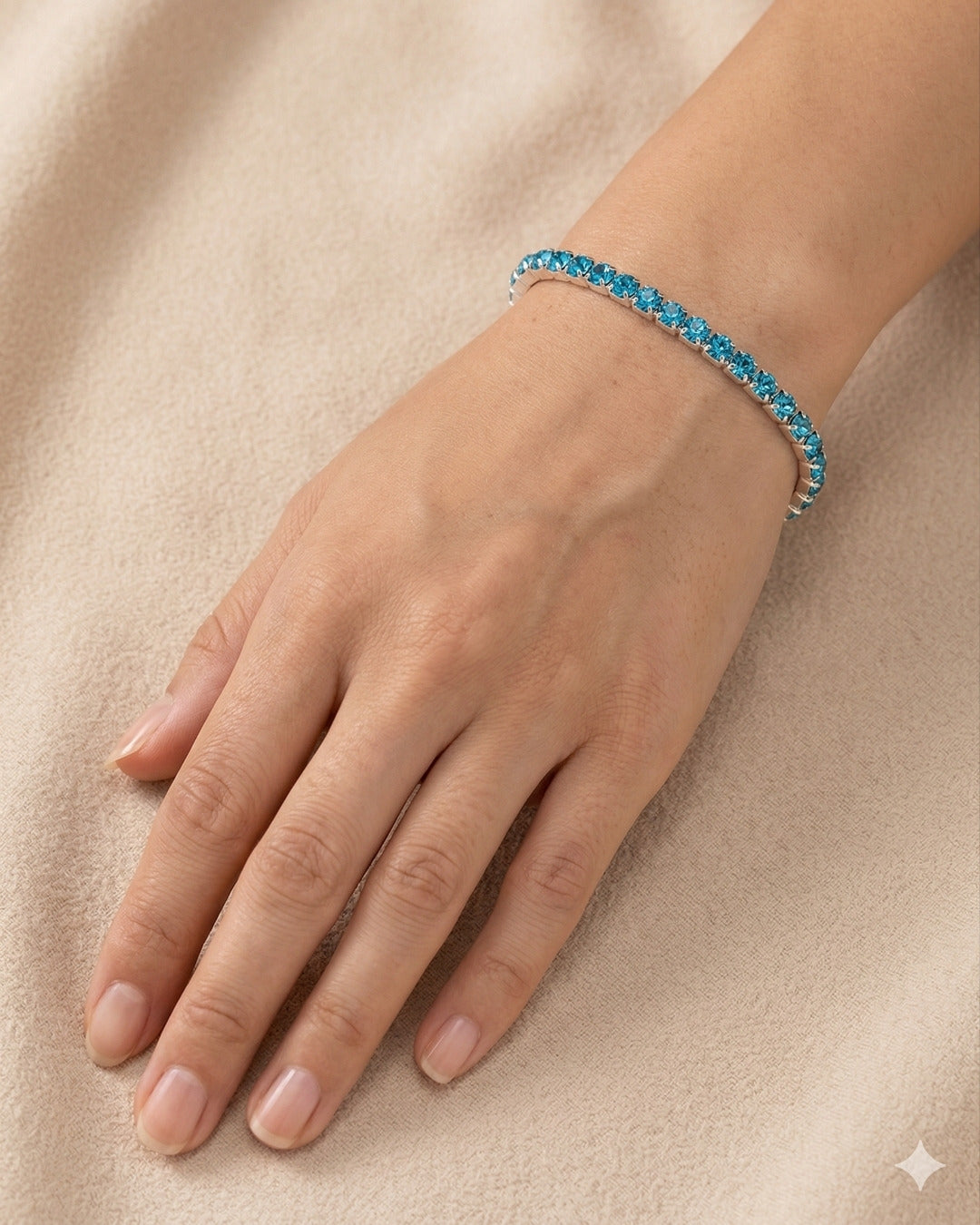 Lake Blue Rhinestone Bracelet