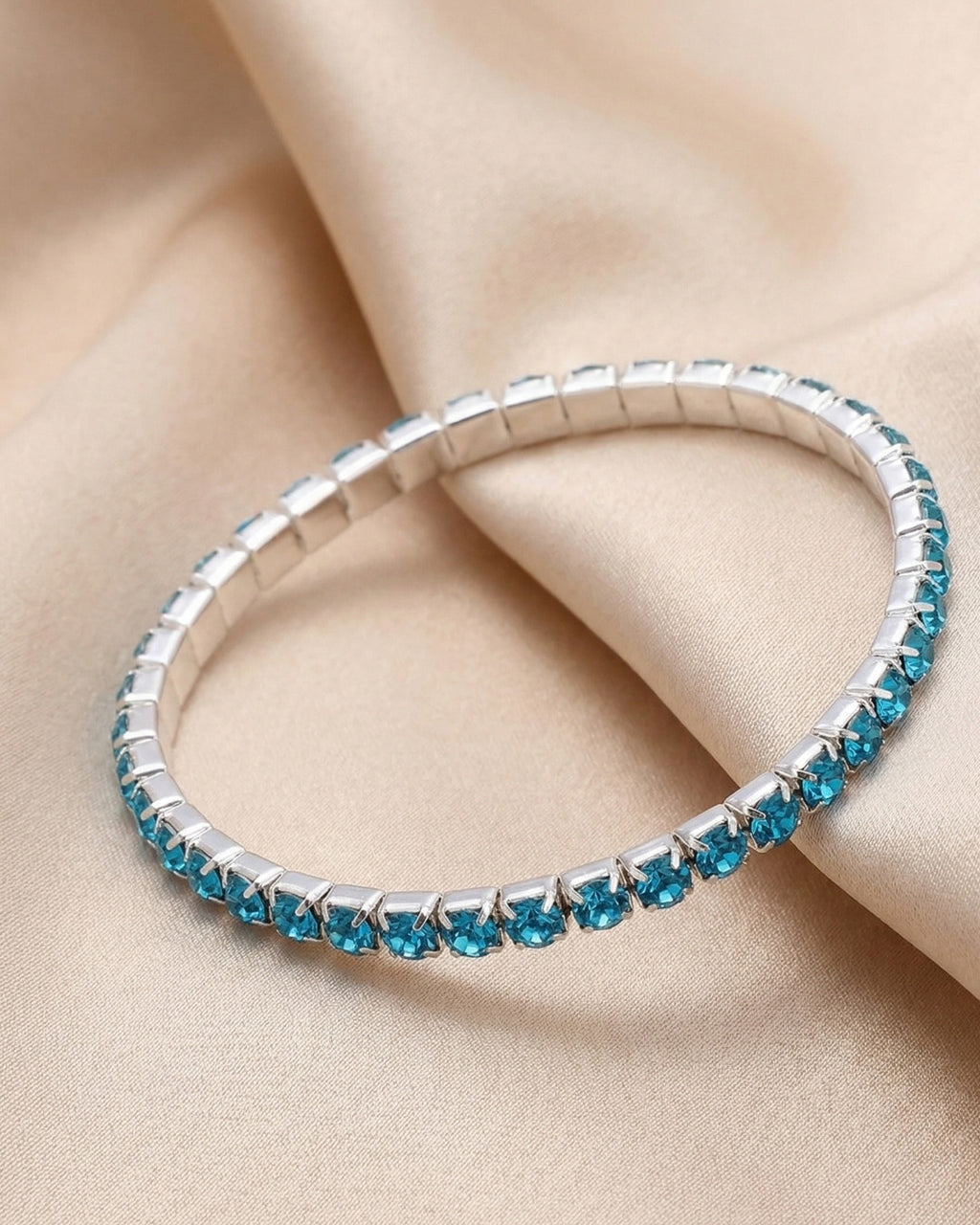 Lake Blue Rhinestone Bracelet