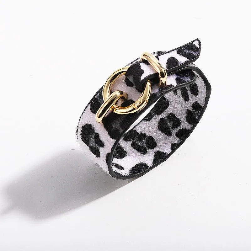 Leopard Leather Bracelets
