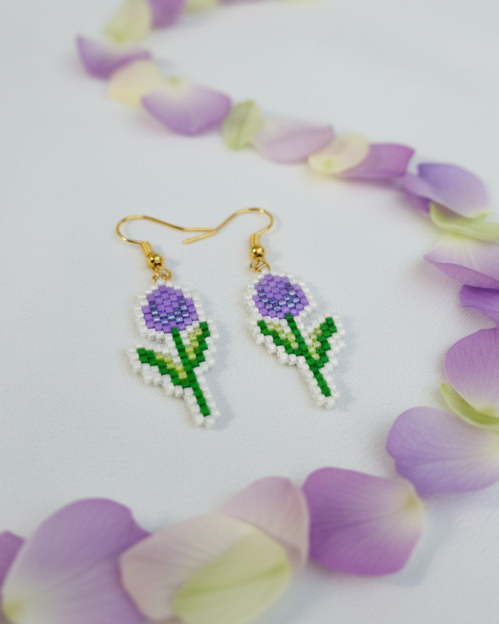 Lilac Tulip Earrings