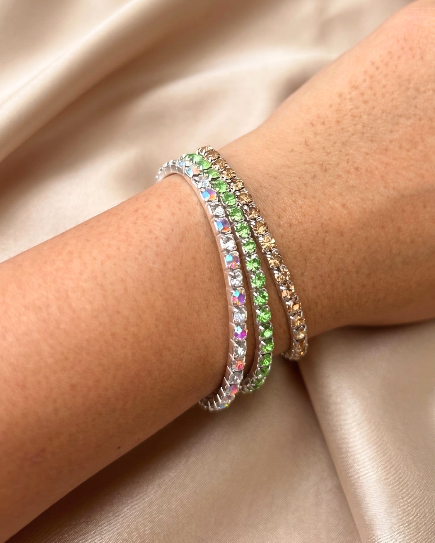 Lush Rhinestone Bracelet Stack
