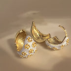 White Elegant Alloy Earring