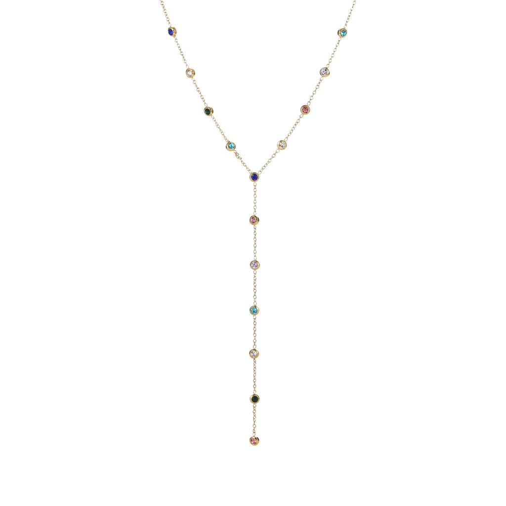 Starlight Falls Zirconia Tassel Necklace