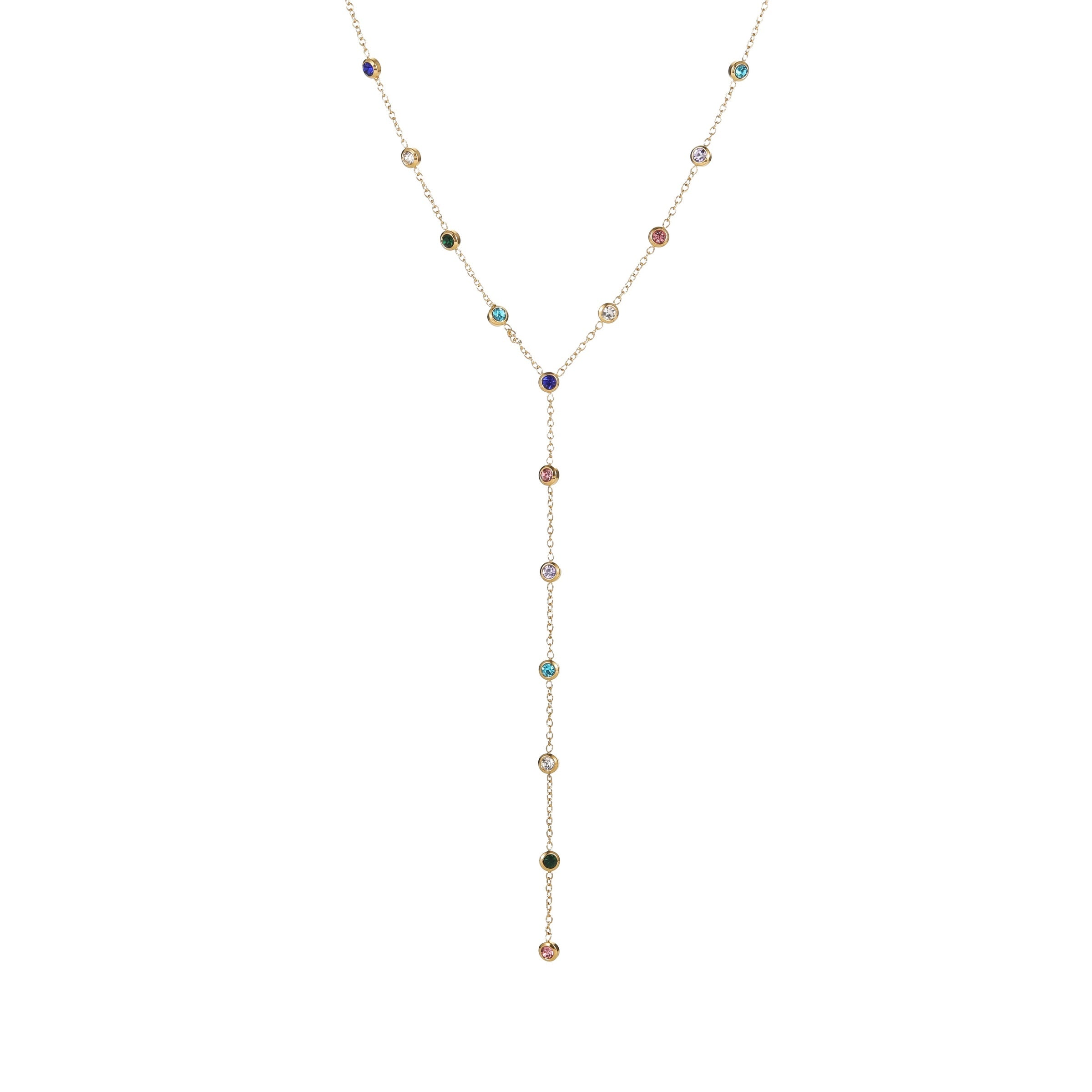 Starlight Falls Zirconia Tassel Necklace