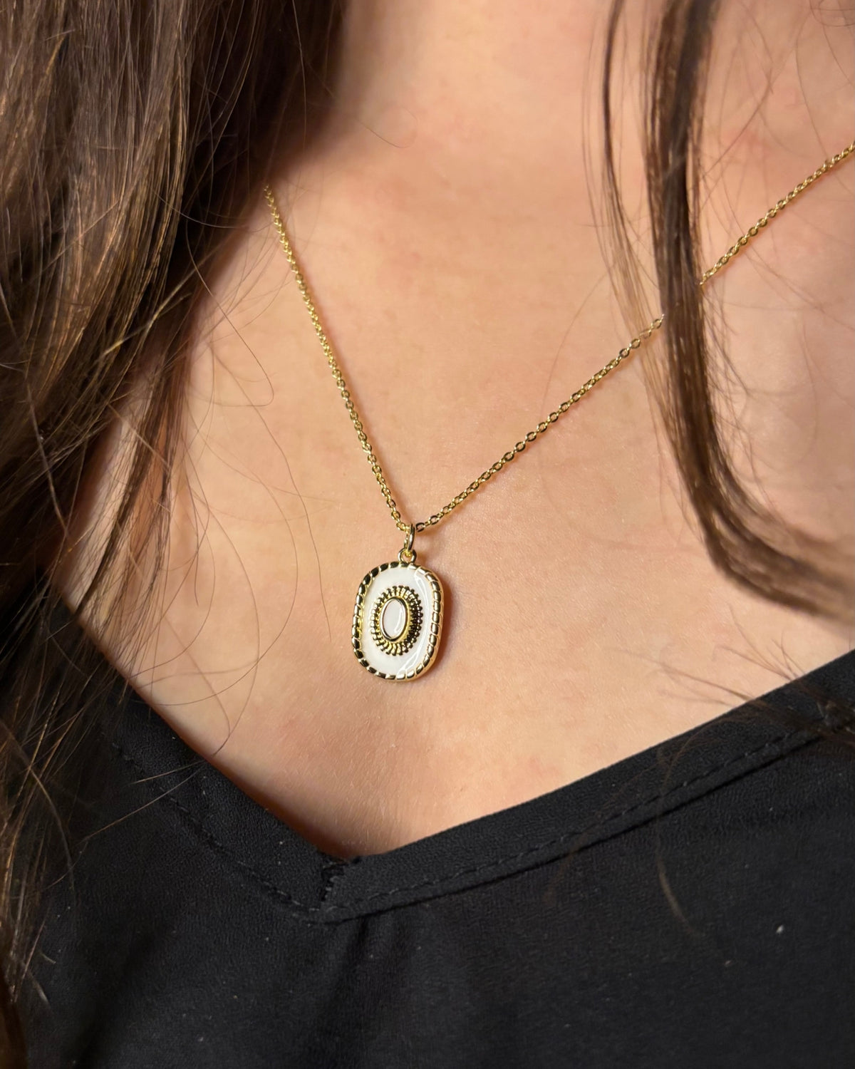 Orla White Pendant