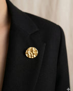 Round Button Brooch