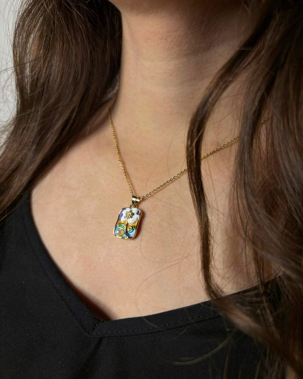 Victorian Pearl Blossom Necklace